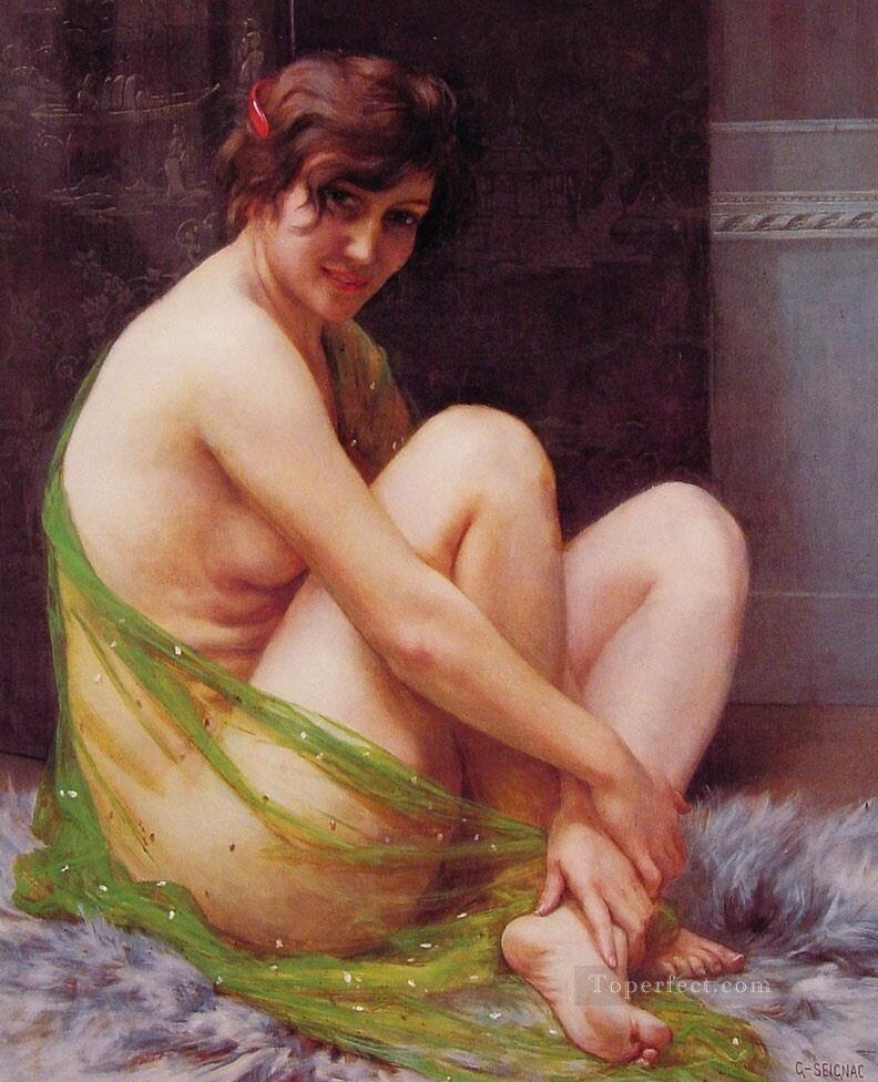 La Paresseuse Guillaume Seignac classic nude Oil Paintings
